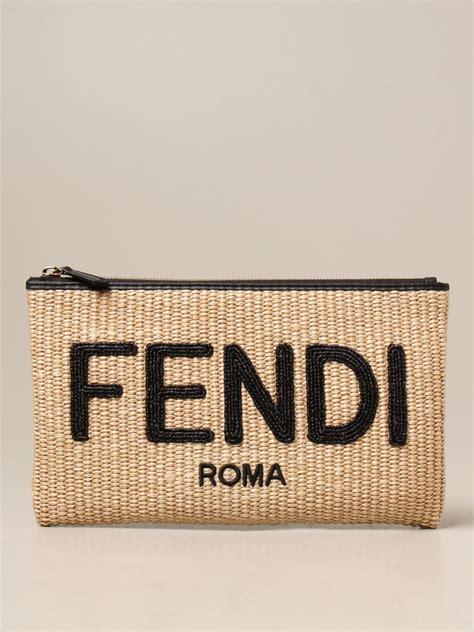 fendi woven clutch|Fendi evening clutch.